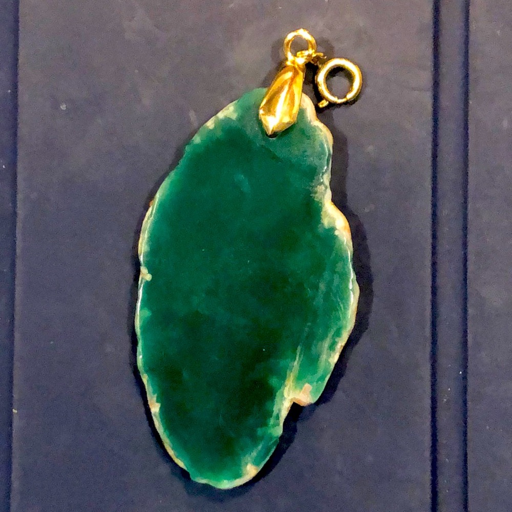 Green agate pendant - Picture 1 of 5